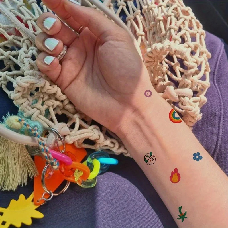 4 Sheets Finger Tattoo Sticker Temporary Waterproof and Longlasting Baby Art 250714