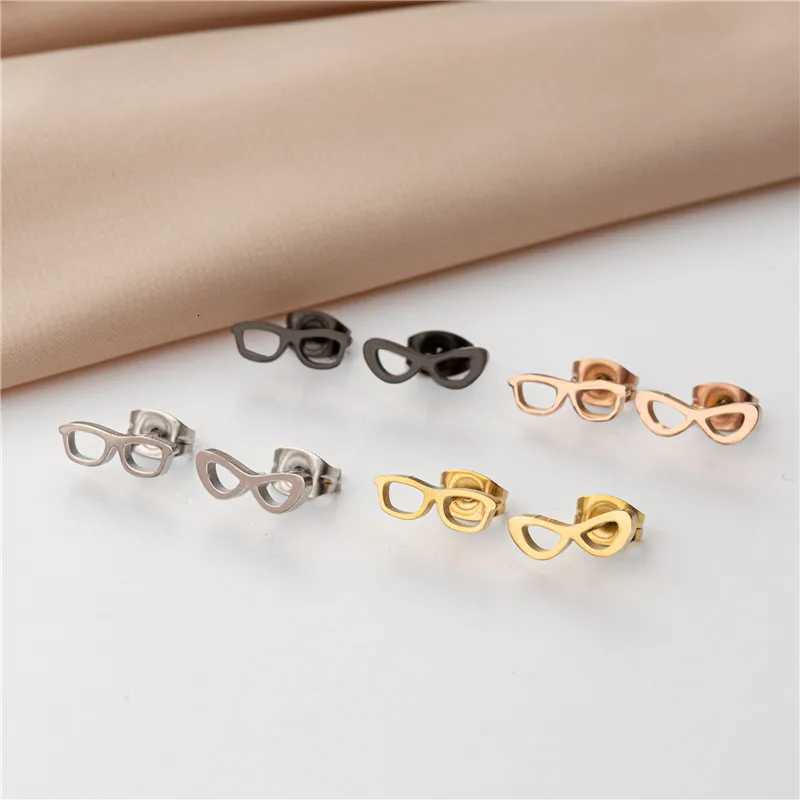 Unique Funny Glasses Earrings for Women Men Personality Metal Sunglasses Shaped Stud Earrings Asymmetry Jewelry Earrings y250715