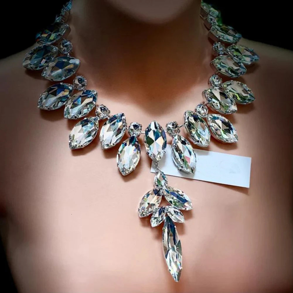 Stonefans Bling Statement Geometric Choker Chain Women Neck Accessories Dramatic Gift Baroque Rhinestone Collar Jewelry Bridal 250716