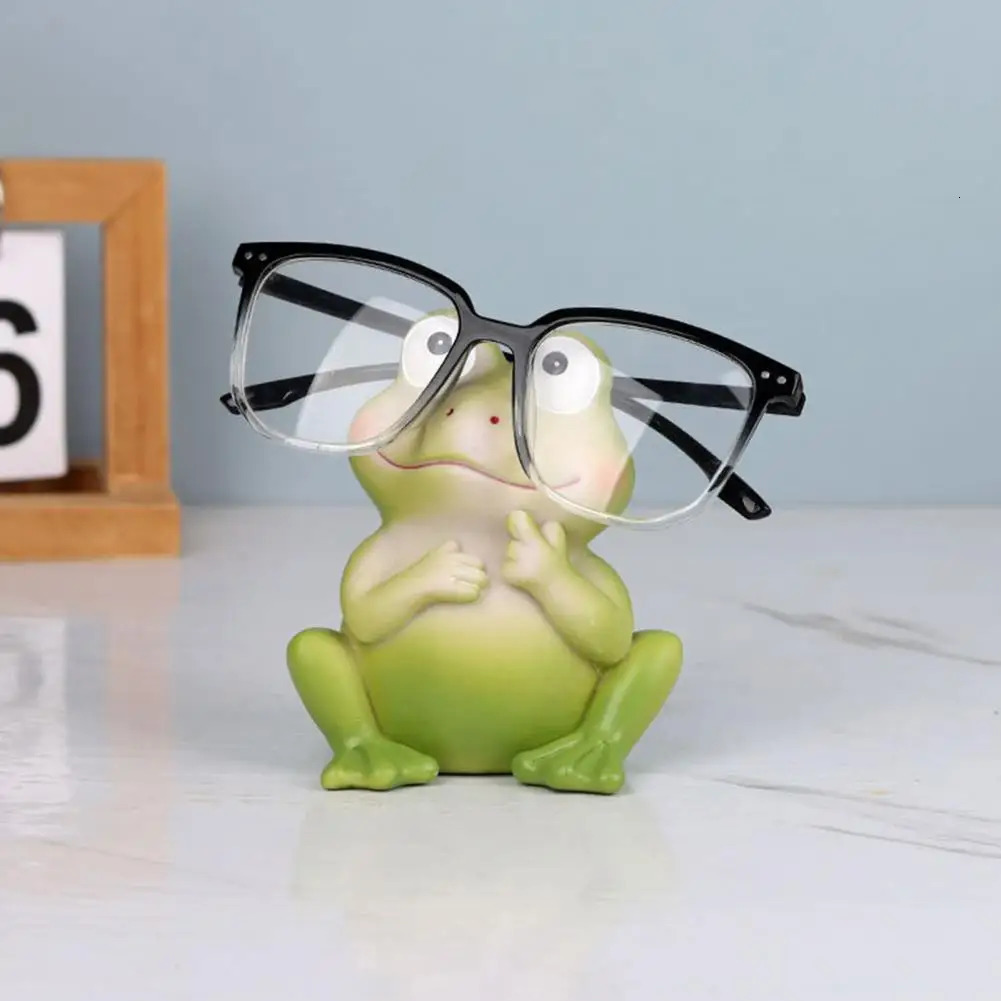Glasses Display Stand Resin Frog Glasses Holder Eyeglass Display Stand Figurine Desktop Decoration Sunglasses Keeper Spectacle 250716