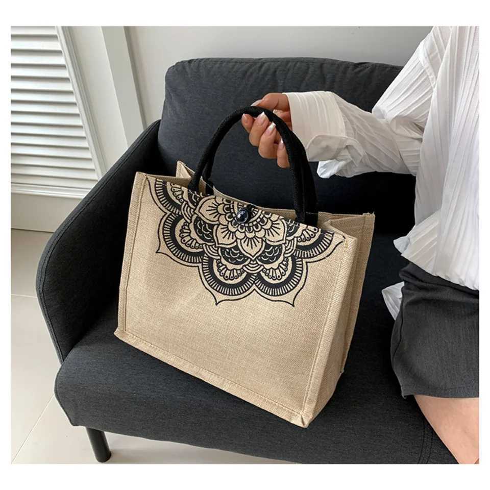 Canvas Handbags For Women Fashion Tote Beach Bags Reusable Shopping Bags Casual Large Capacity Designer Shoulder Pouch Bags Z250717