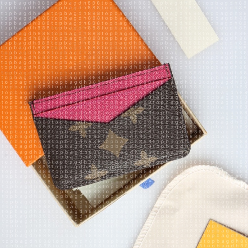 Brand Genuine Leather Designer Card Holder Men Credit Card Bag High-quality Sheepskin Card Holder Women Wallet Luxury Small Coin Purse with Box