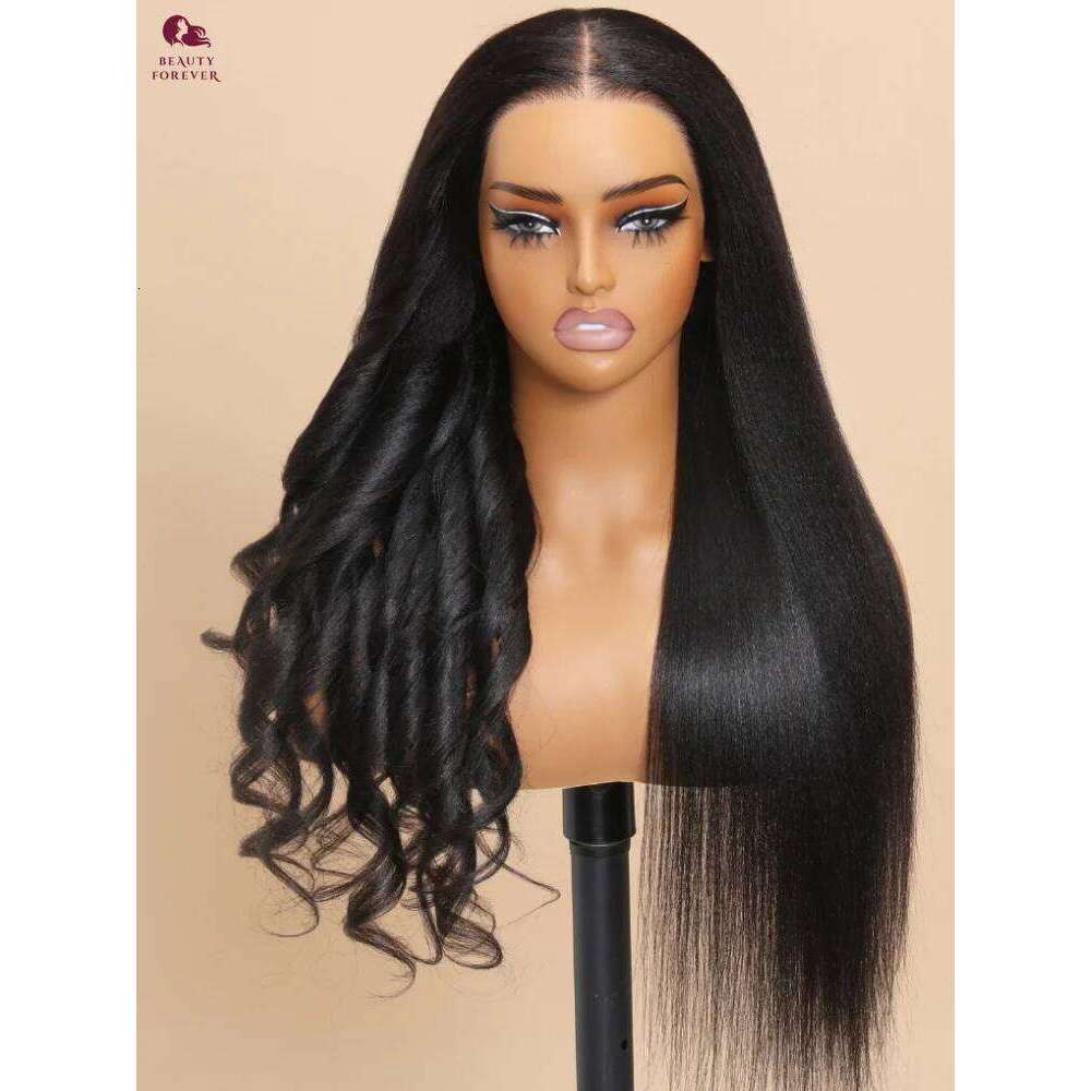 Beautyforever NEW Elastic Drawstring Human Yaki Straight 7x5 Bye Knots Wear and Go Glueless Wig Raw Hair