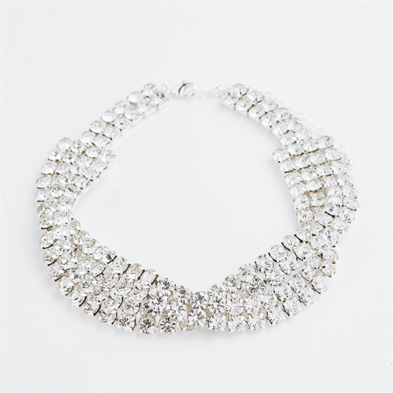 Stonefans Short Rhinestone Chain Twisted Rope Chokers Necklace for Women Statement Multi Layer Necklace Collar Crystal Jewelry 250716