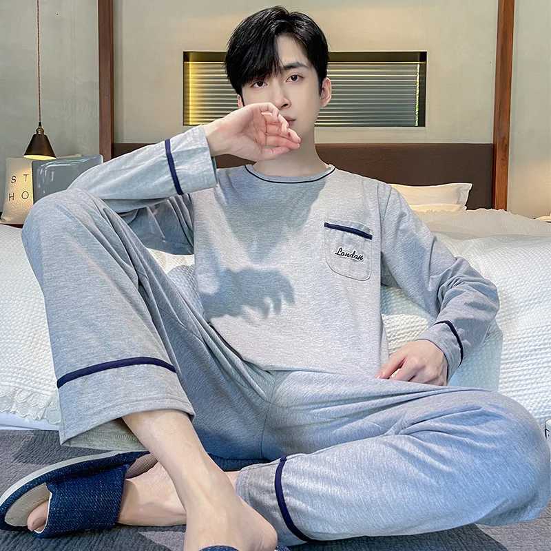 Summer Knitted Plaid Cool Mens Pajamas Casual Short Tops + Long Pants Sets Mens Sleepwear Nightwear Pijamas 4XL Homewea3 W250717