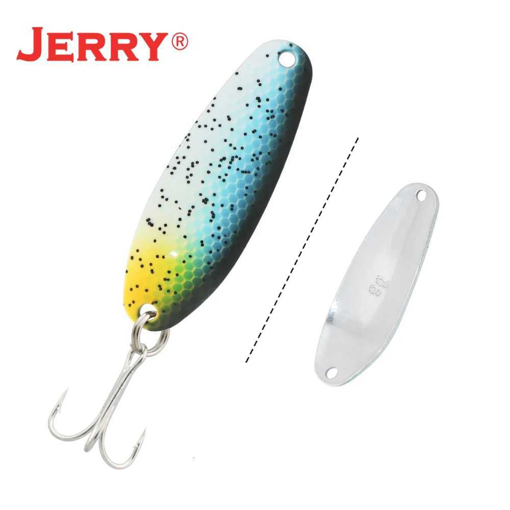Jerry Chess Wobbler Fishing Lure Aritificial Metal Spoon Baits Mix Color Spinner Spoon Trolling Lures For Trout Bass Z250717