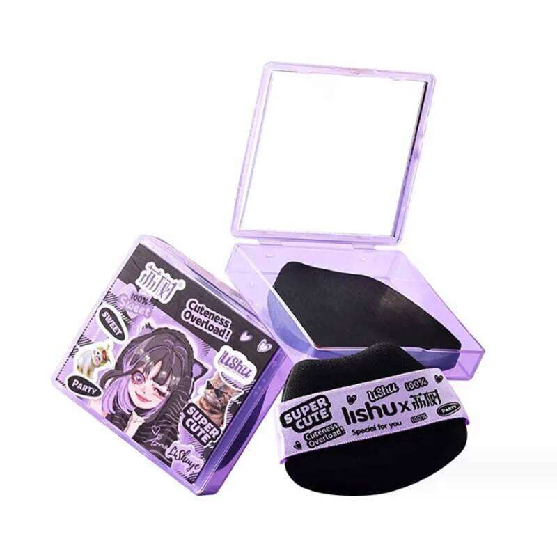 LISHU Bamboo Blotting Papers With Makeup Puff Mirror Refreshing Portables Control Tool Kits Facial Oil Absorbing Sheets Care X250717