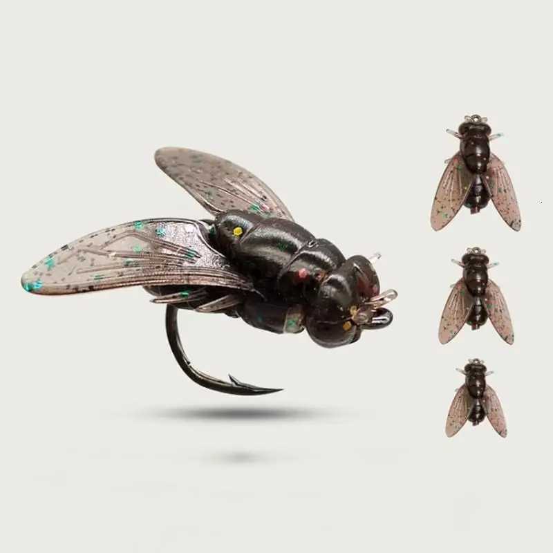 New 50-10PCS Mini Bionic Fly Fishing Bait Fly Hook Soft Bait Add Fish Attractant Fishing Gear For Salmon Trout 10/16/20mm 2025 Z250717