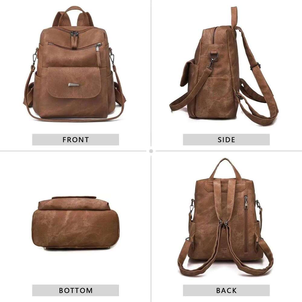 PU Leather Purse For Women Fashion Multipurpose Design Handbag Ladies Shoulder Bags Travel Backpack