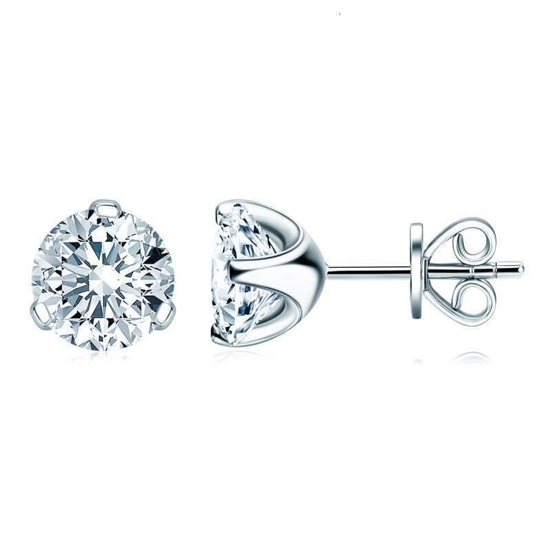 Live New Classic For Women, Pure Sier Inlaid With 1.5 Carat D Color Moissanite Earrings F44