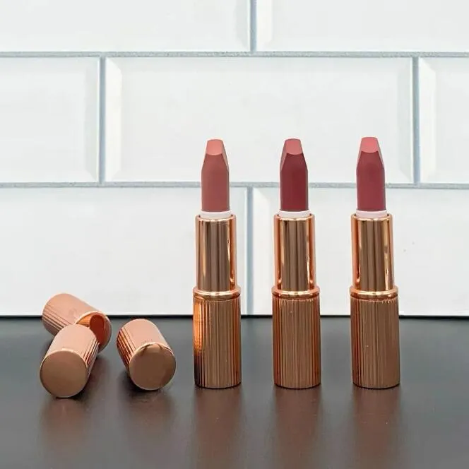 Makeup Lipstick Set 1.5g*3 ICONIC MINI LIP TRIO KIT THREE MINIS LIPSTICK CHARMS 3color Walk Of Shame Pilowtalk Supermodel Rouge Matte Lipsticks Lips C