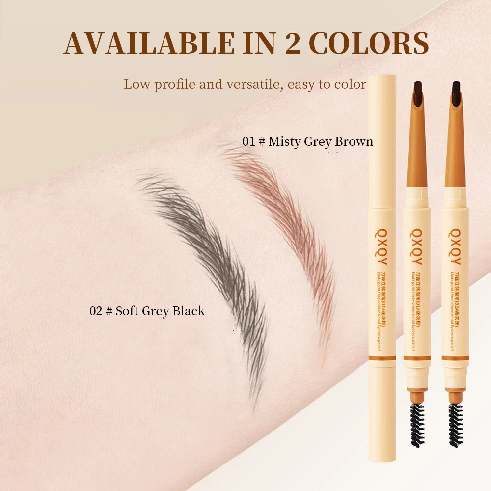 QXQY Slim Blade Tip Eyebrow Pencil Waterproof And Easy to Coloring Creates Natural Three-dimensional Wild Eyebrows 250712