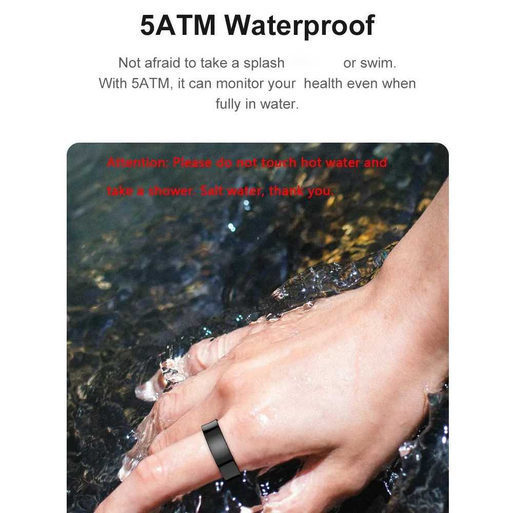 New Smart Ring for Men and Women with Charging Case Skin Temperature Health Sleep Monitor 5ATM Waterproof Camera Control Holidays Gifts W250717