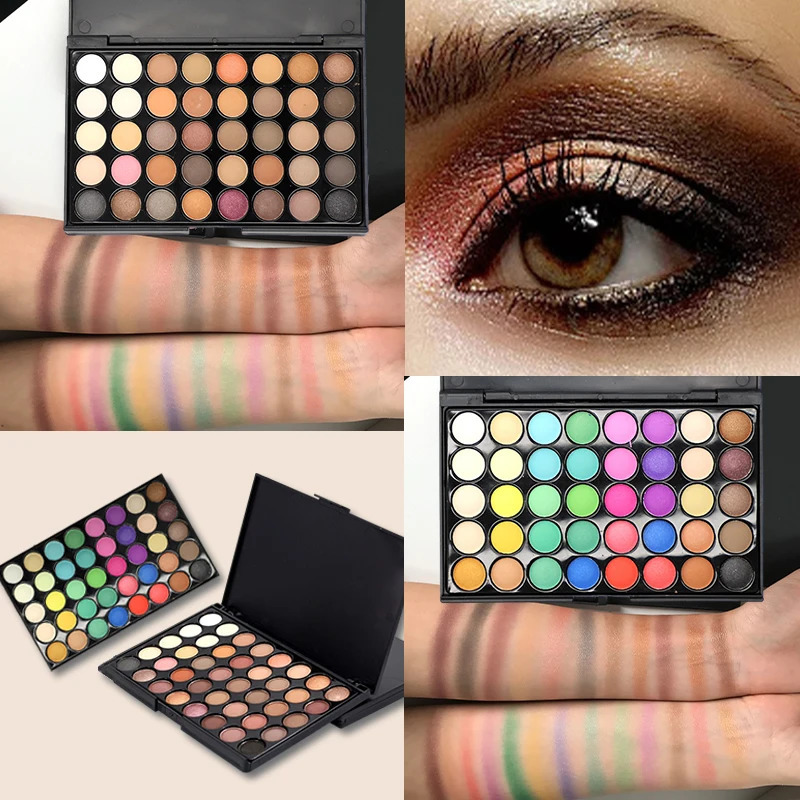 40 Colors Glitter Eyeshadow Palette Matte Waterproof Long Lasting Pressed Powder Cosmetics Kit Fashion Women Eye Makeup palette 250712