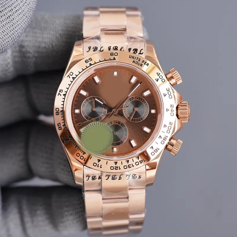 Cosmometer designer mens watch Dayto m116505-0009 mens watch rose gold stainless steel bezel strap wrist watch