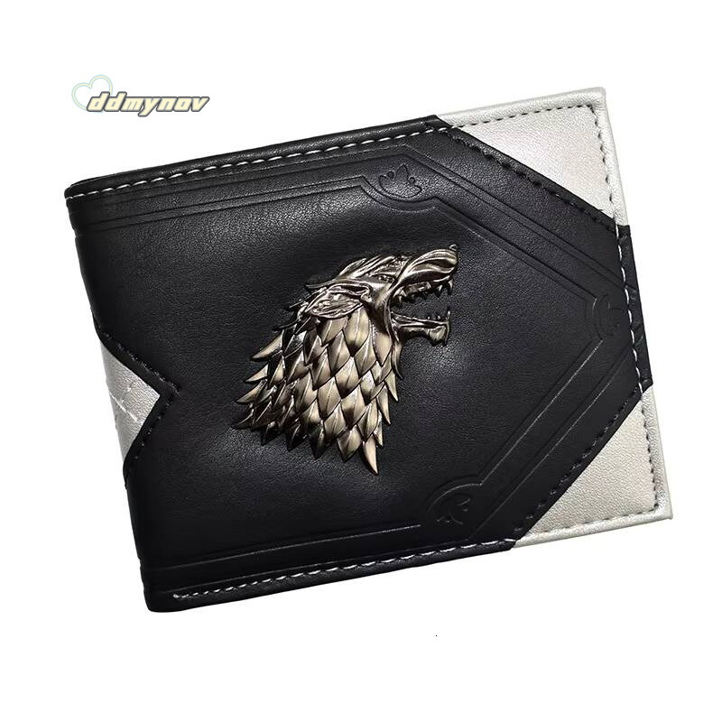 High Quality Cool Metal Wolf Design Wallet Mens Purse with Coin Pocket ddmynov