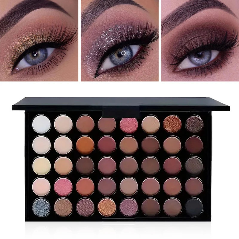 40 Colors Glitter Eyeshadow Palette Matte Waterproof Long Lasting Pressed Powder Cosmetics Kit Fashion Women Eye Makeup palette 250712