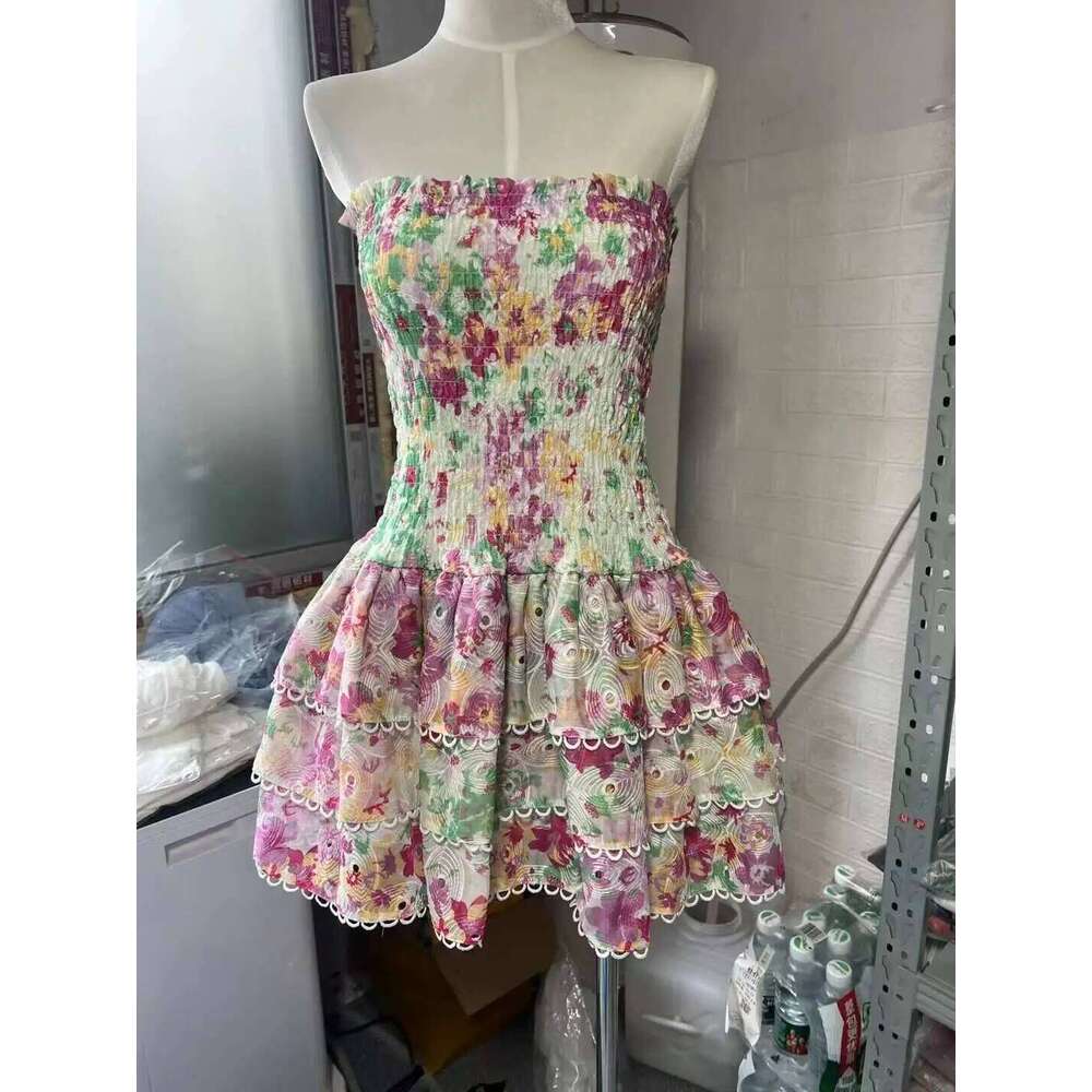 Summer Holiday Sexy Mini Layered Ruffles Cake Dresses Women Halter Clothing Stretchy Short Vestidos Party Prom Robe