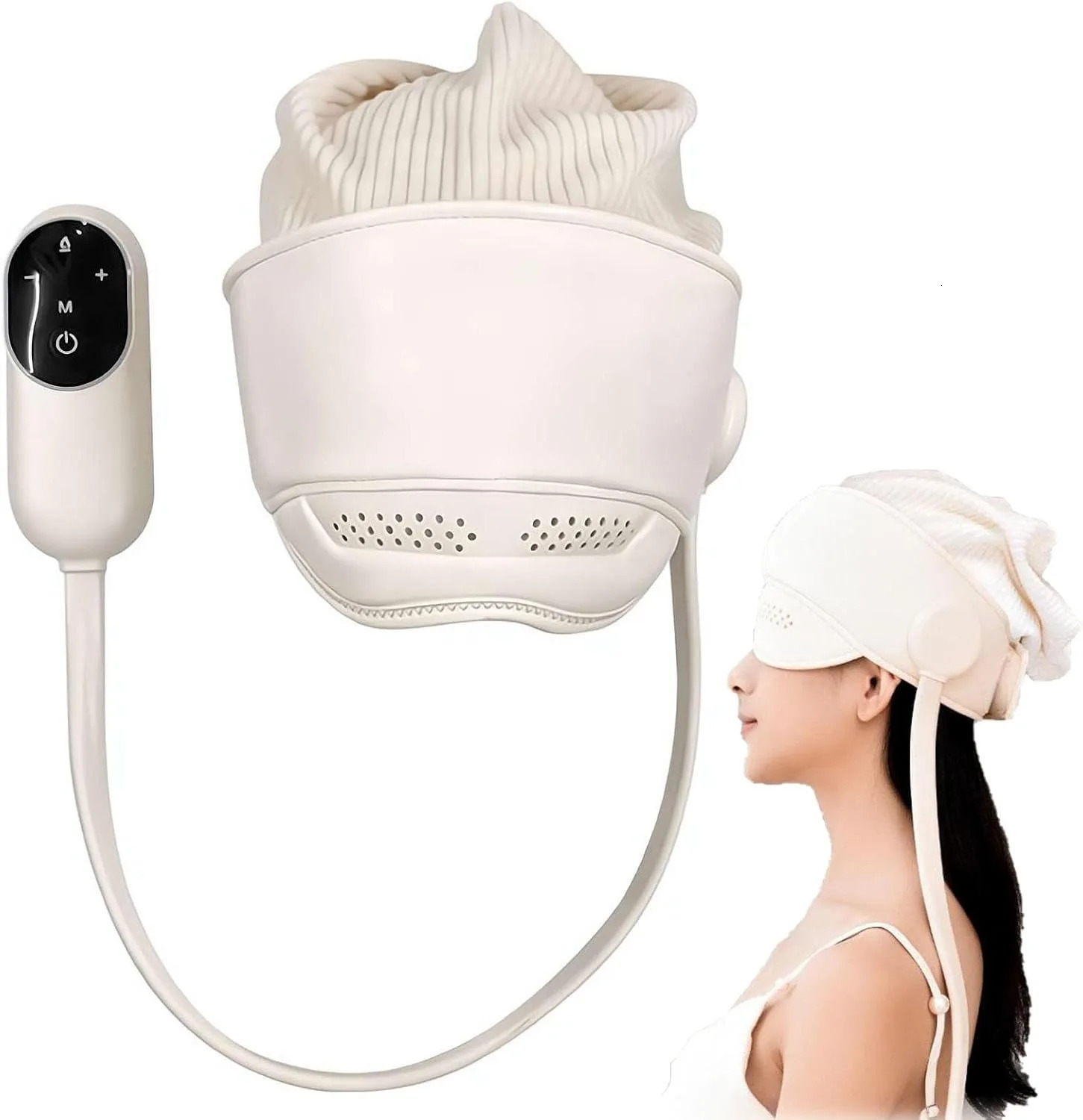 Air Pressure Head Massager 6 Air Bag Electric Scalp Eye Massager 3 Heat Modes for Sleep Improvement Stress Relief 250716