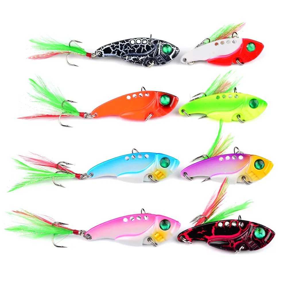 Spoon For Pike 50mm 10.5g 8 Color With TrebLE Hook Spoon WobbLE Metal Hard Bait Vib SpooNBAit Fishing TackLE Lures Z250717