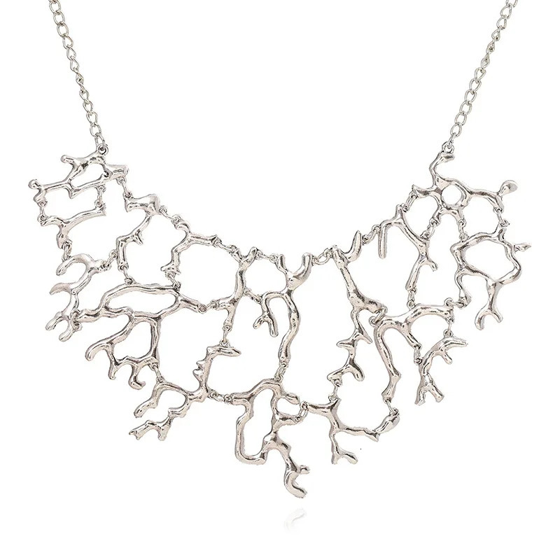 Fashion Unique Vintage Statement Splicing Tree Branch Necklace For Women Jewelry Punk Collar Choker Maxi Necklace Collier Femme 250717