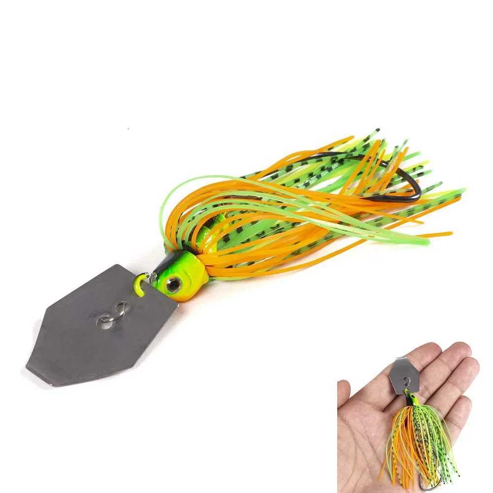 1pcs 100mm 11g Blade Metal Bait With Rubber Skirt Artificial WobbLEr Buzzbait Jigging Lure Spinner Spoon For Pike Z250717