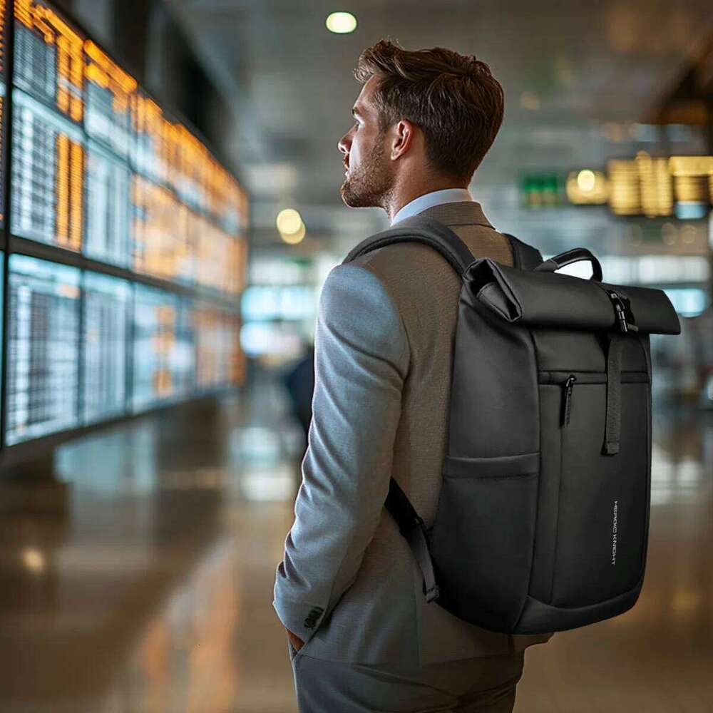 Heroic Knight Rolltop Laptop Expandable Water Resistant Compartment Work Men s Stylish Casual Travel Backpack