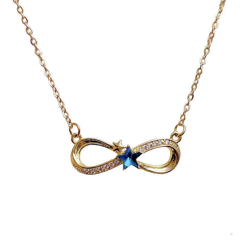 Titanium Steel Clavicle Chain Geometric Design 8-Word Necklace Women Pendant Light Niche High-End Accessories Ins Versatile Jewelry Ebb