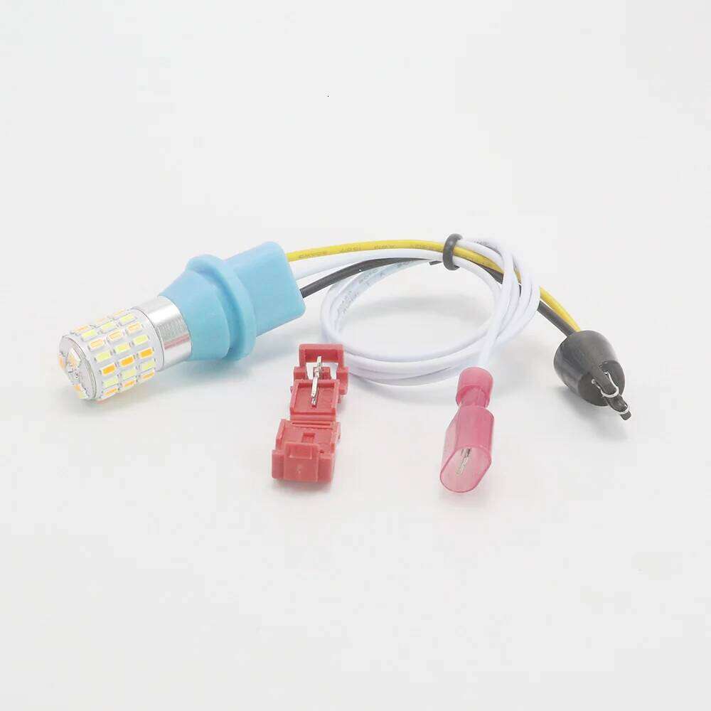 New Motorcycle Bike Reverse T10 Led W5w Dual Color Side Light Drl Turn Signal Bulbs White and Amber