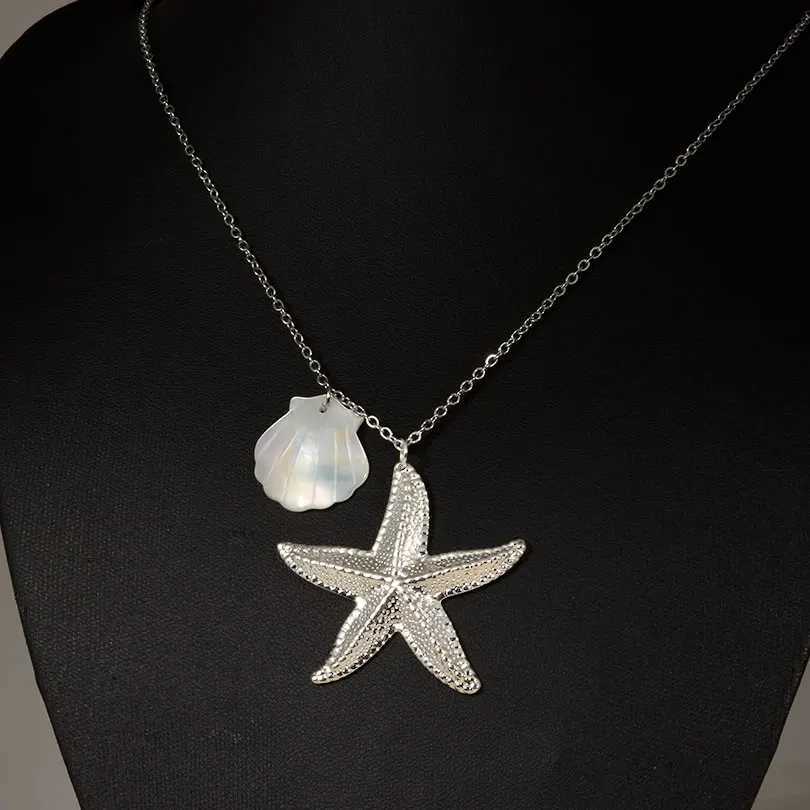 1Pc Stainless Steel Animal Starfish Turtle Octopus Seahorse Pendant Necklaces Vintage Summer Conch Shell Women Necklace JewelryXJ250717
