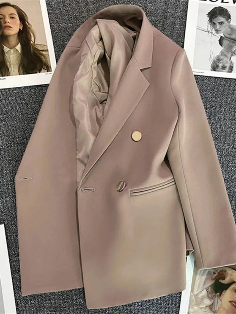 Womens Suit Coat Elegant Sports Casual Blazer Korean Fashion Jacket Spring Autumn Solid Color Ladies Clothing 250715