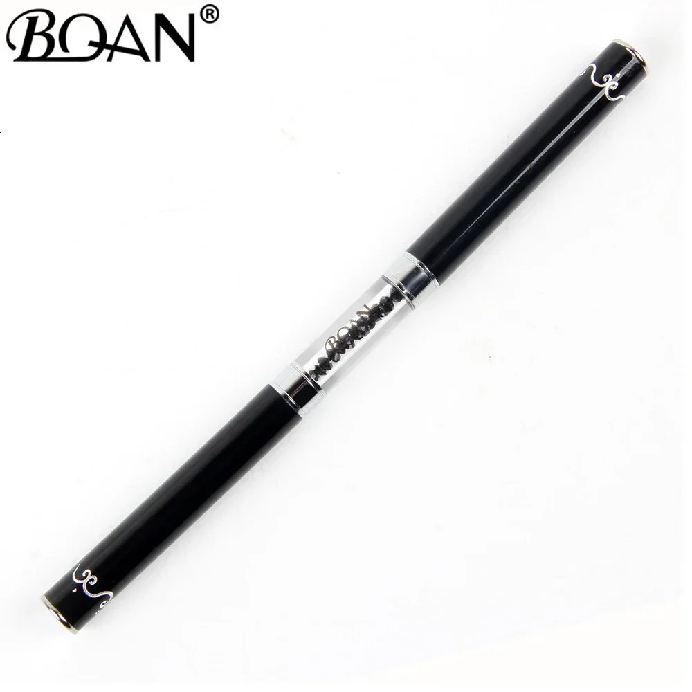 BQAN Black Double Head Crystal Handle 9mm 11mm Drawing Brush Liner Brush Painting Pen Gel Polish Crystal Nail Art Manicure Tools 250716
