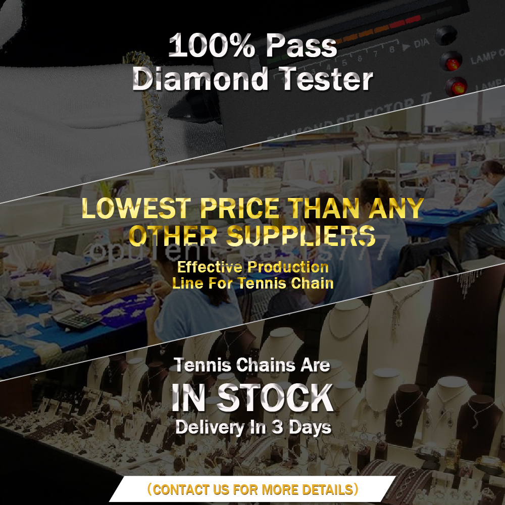 Wholesale 14K 18K VVS Moissanite Diamond Tennis Chain Necklace Dropshipping 3mm 4mm 5mm Silver Fine Jewelry Bracelet Men Women