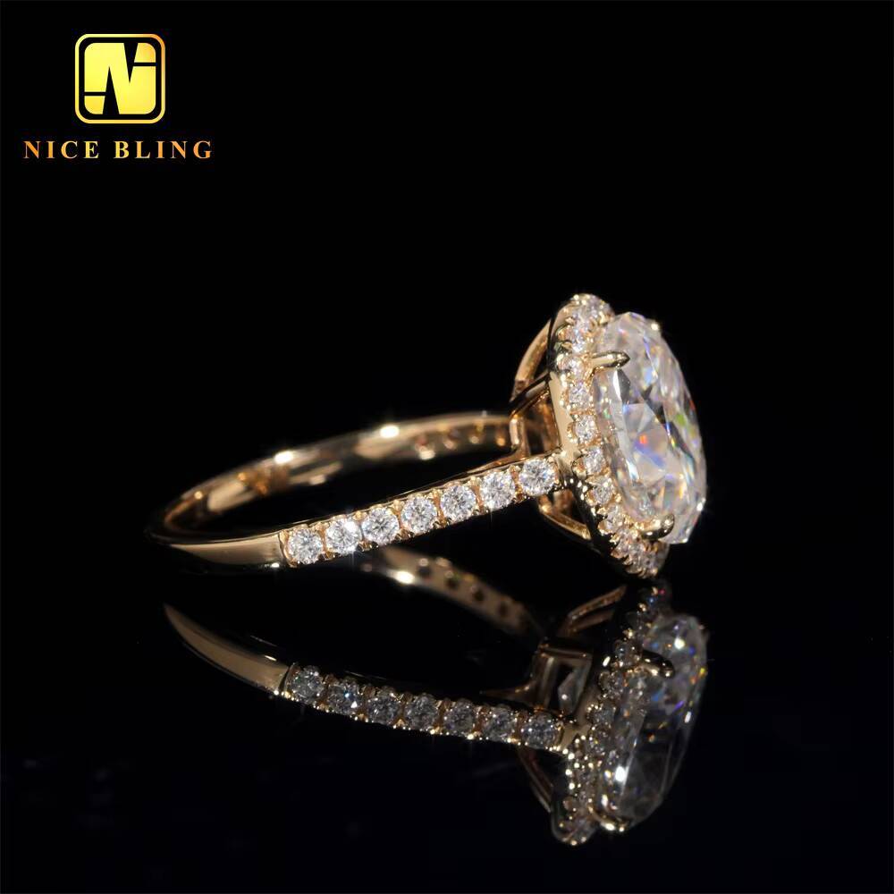 14K Gold Diamond Wedding Rings Women VVS Moissanite Oval Cut Ring Moissanite Engagement Ring for Women