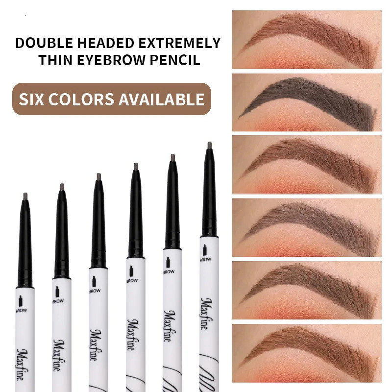 Double Head Fine Tube Eyebrow Pencil High Pigment Waterproof Not Easy To Fade Suitable For Beginners Eye Cosmetics 250712