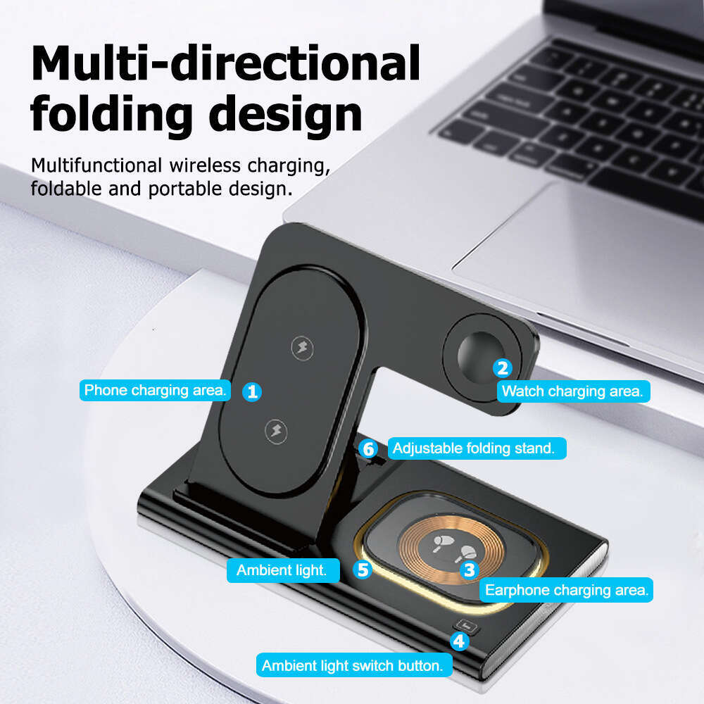 3-in-1 Fast Charging Multi-Function Wireless Charger