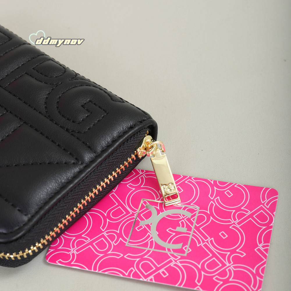 PG PATSY GARIS Fashion Classic Retro Mens and Womens Universal Letter Printed Portable Card Bag Zero Wallet ddmynov