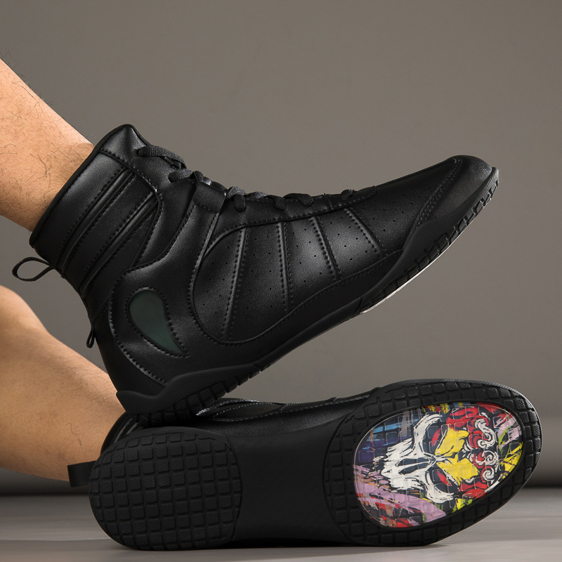 Boxing shoes Sanda shoes Fighting indoor squat training shoes Wrestling shoes breathable wear-resistant large size 47