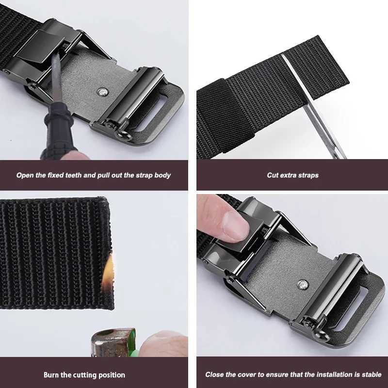 Fashion Mens Belt Mens Designer Belts Alloy Automatic Buckle Canvas Belt Sports Belt Large Size 110-160cm Automatic Belt W250717