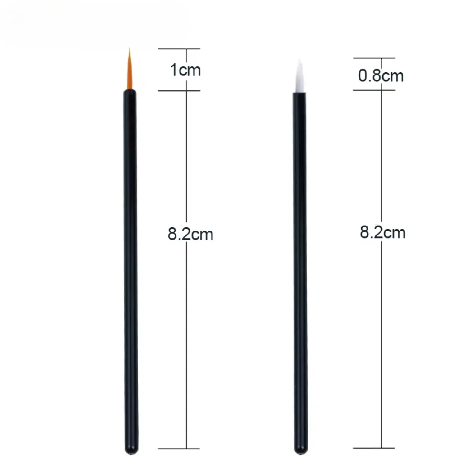50pcs/lot Reusable Gel Liner Nail Art Brushes Painting Pen Disposable Eyeliner Beauty Eyeline Makup Tools 250716