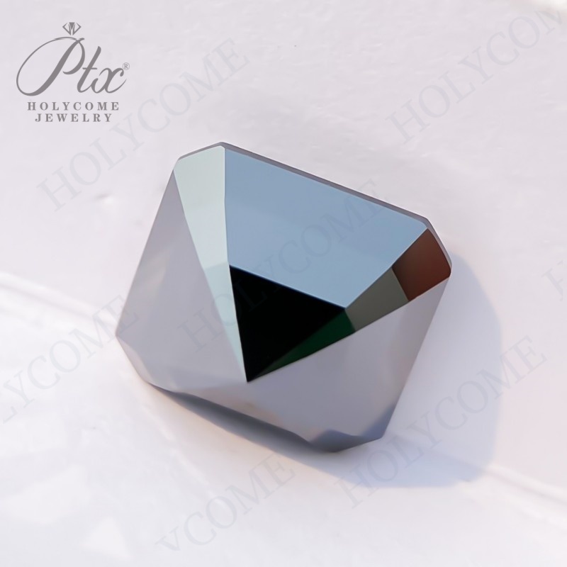Wholesale Price Asscher Cut Moissanite Diamonds VVS Colour Black Brilliant Cut Loose Gemstone 1ct-5ct for Jewelry Making with GRA Certificated