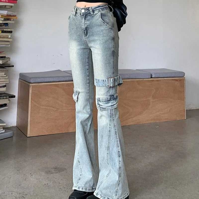Bell Bottom Jeans For Women Stretchy Skinny Gray High Waist Flared Pants Female Boot Cut Denim Trousers Vintage Tall Girls R250716