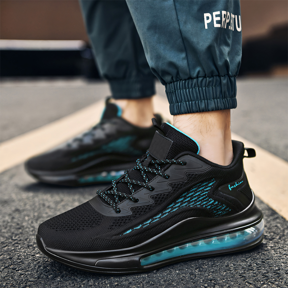 HW-6935 2025 new fashionable men's shoes, mesh breathable sports shoes, casual shoes, air cushion shock-absorbing height increasing running shoes