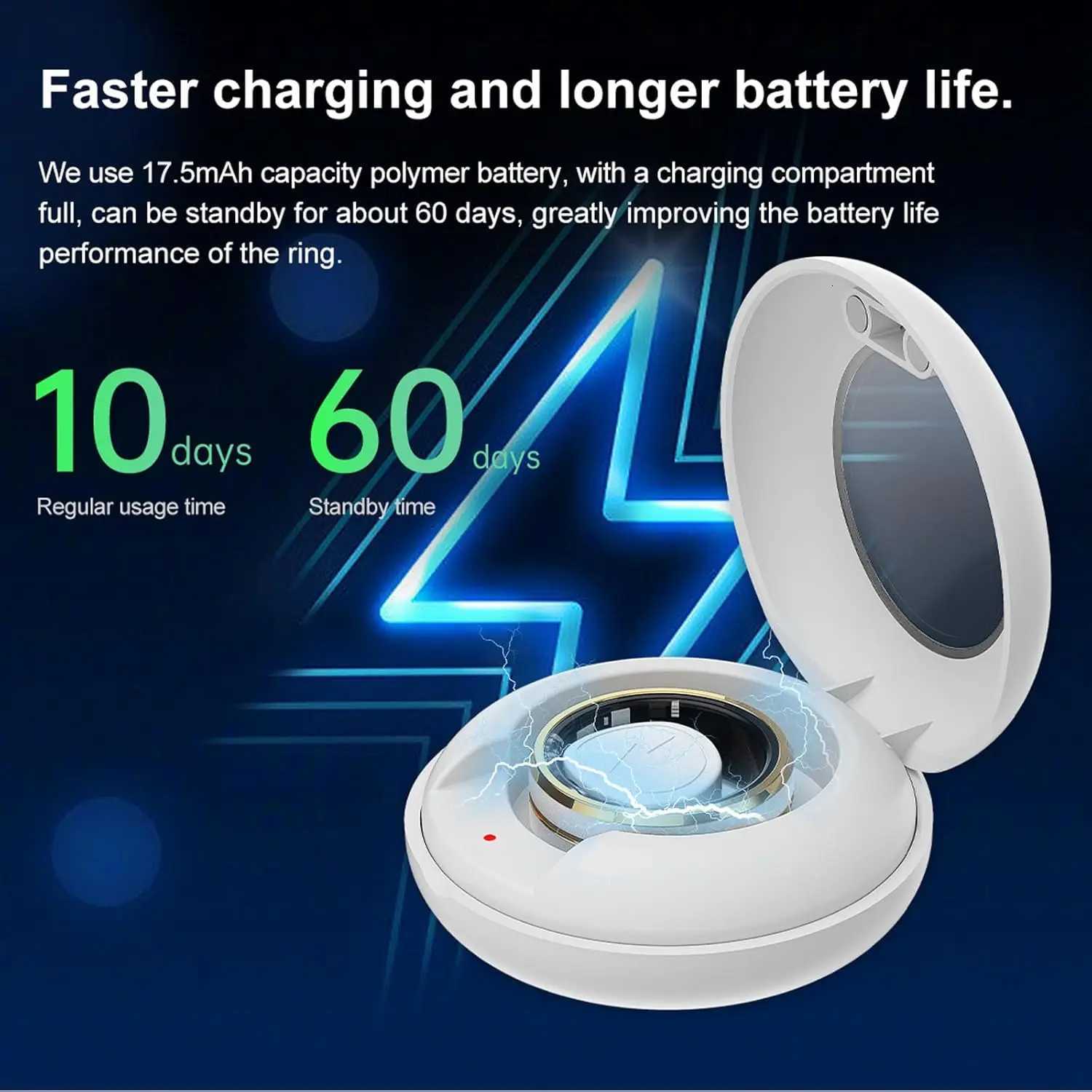 Fashion Womens Smart Ring Sports Style Wide Ring 5 Sports Mode Data Tracker Sleep Quality Monitor Stainless Steel Material W250717