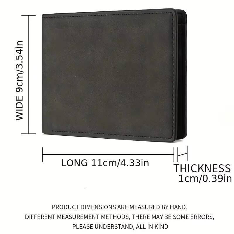 Mens Simple Soft PU Leather Vintage Thin Wallet Credit Card Holder ddmynov