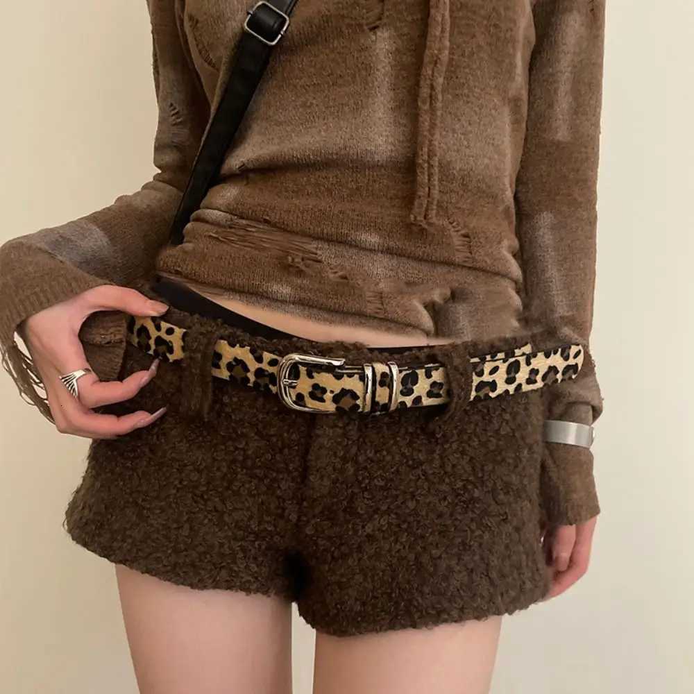 Fashion Designer Rivet Waist Belt Gothic Punk Style Leopard Print Belt American Y2K Womens Waist Belt Streetwear W250717