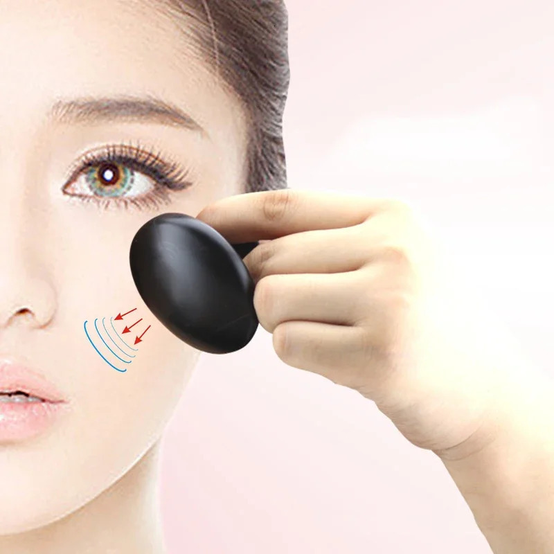 Black Basalt Stone Essential Oil Massage Mushroom Shape Spa Energy Stone for Body Face Massage Stone Gua Sha Back Massager 250716