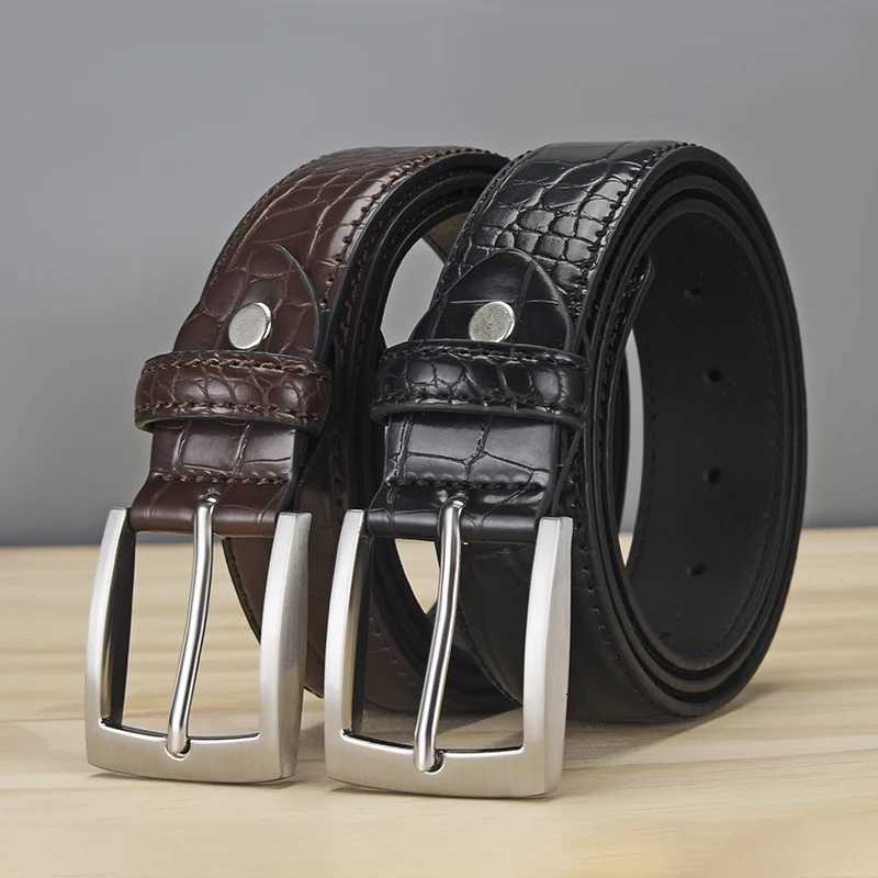Men imitation alligator belt fashion trend jeans wear send to husband as fathers first choice W250717