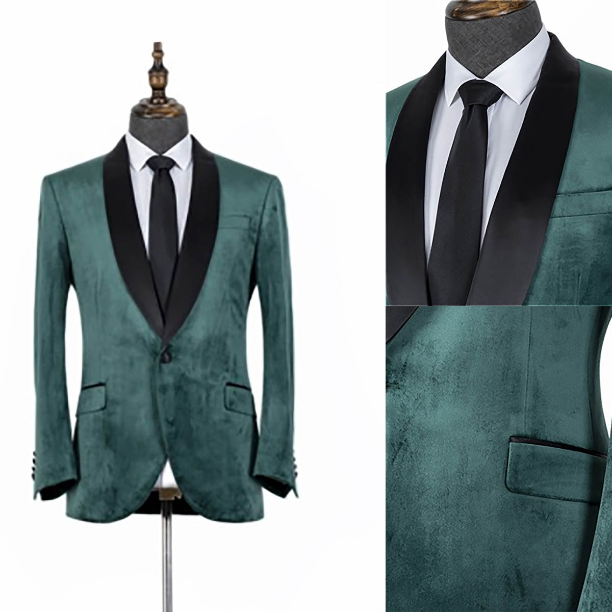 Modern Wedding Tuxedos 1 Piece Set Jacket Velvet One Button Men Suit Classic Fit Shawl Lapel Groom Wear Suits Customized