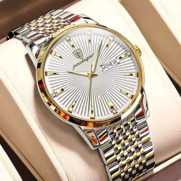 DHwatches Men's Business Watch - 50M Waterproof Stainless Steel Quartz Wristwatch with Date & Luminous (Model 994)
